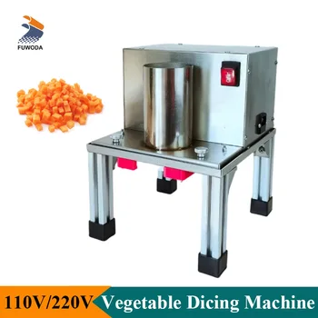 Коммерческая машина для нарезки твердых овощей и фруктов электрическими кубиками мощностью 250 Вт для нарезки картофеля и моркови на кухне