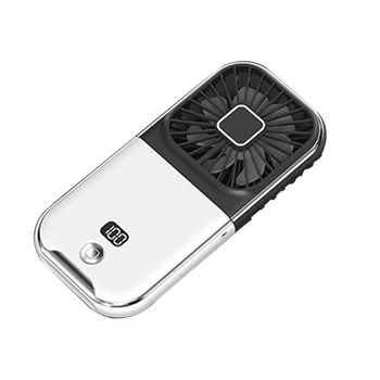 1 ШТ мини портативный уличный ручной вентилятор USB перезаряжаемый складной на 180 ° беспроводной настольный вентилятор Белый и черный