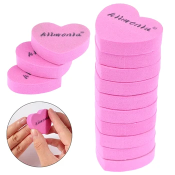 10 шт. мини-пилочка для ногтей, двусторонний маникюр, педикюр, буферные шлифовальные пилочки с лаймовым сердечком, инструмент для дизайна ногтей