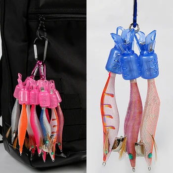 9 шт. Джиг для кальмаров Крючки для зонтиков с креветками Защитный чехол для хранения рыболовных принадлежностей Чехол для джига для кальмаров