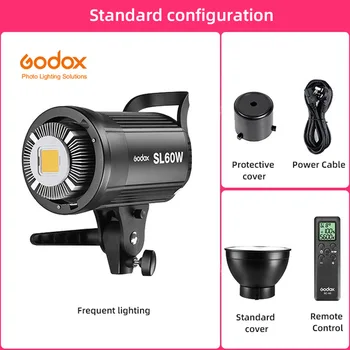 Godox LED Photography Fill light SL-60W SL60W 5600K Белый видеосвет Непрерывный свет Кронштейн Bowens Студийная видеозапись