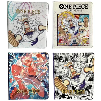 One Piece OPCG Card Binder Альбом Luffy 25th Anniversary Держатель Коллекционной Карты 540шт Держатель Для Карт 9 Сетка PU Золотое Тиснение Папка