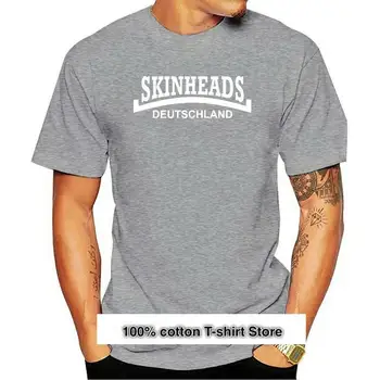 SKINHEADS-Camiseta DEUTSCHLAND, S bis 3XL, Schwarz/weiss-oi, cabeza rapada, Alemania