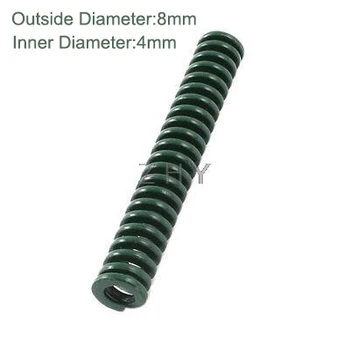 TH 8 мм OD 4 мм ID 50 мм 55 мм 60 мм 65 мм длина Зеленый сверхмощный металл 65Mn Стальная спиральная штамповочная пресс-форма для штамповки пружины