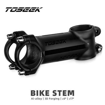 TOSEEK Сверхлегкий алюминиевый велосипедный руль 6/17 градусов Mtb 50 мм-120 мм Мощность 31,8 мм Горный  