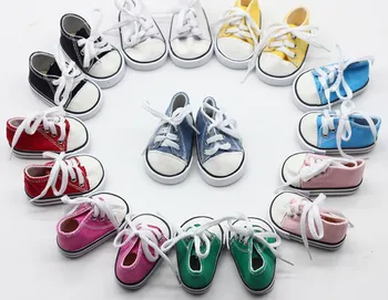 Аксессуары для кукол Тканевая обувь для мальчиков и девочек, парусиновая обувь 18 дюймов 7 см для новорожденного ребенка 43 см