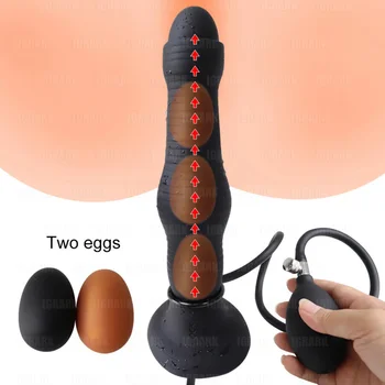 Воздушный поток толкает вагину в анальную точку G, Стимулирует анальную пробку XL, Силиконовый яйцеклад для взрослых, эротические игрушки для мужчин, секс-инструмент для геев в анус