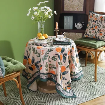 Высококачественная скатерть для чайного стола, американская легкая скатерть для обеденного стола в роскошном стиле, прямоугольная скатерть для круглого стола в сельской пасторали