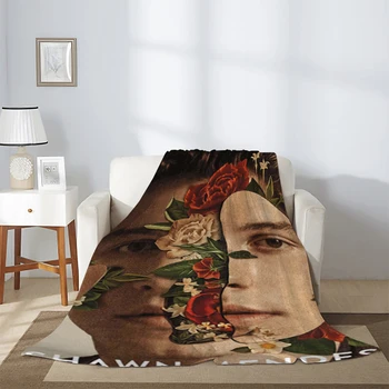 Декоративное одеяло для дивана Shawn Mendes Singer, Пушистые мягкие одеяла и накидки, постельное белье из микрофибры, Зимний теплый флисовый ворс по колено, изготовленный на заказ