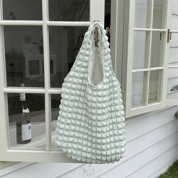 Женская сумка Cloud Bubbles через плечо из мягкой ткани, тканевая повседневная сумка-тоут, повседневные легкие холщовые сумки для покупок, женская милая книжная сумочка