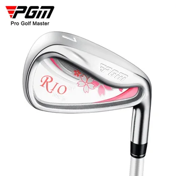 Женские клюшки для гольфа PGM, 7 утюгов, простые и удобные в использовании для начинающих, розовый TIG038