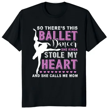 Женские футболки с принтом Harajuku Ballerina Dance Heartbeat, повседневная летняя женская футболка с коротким рукавом, эстетичные топы
