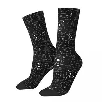 Зимние носки унисекс для учителя математики в стиле харадзюку, походные счастливые носки, уличный стиль, Сумасшедший носок