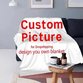 Изготовленное на заказ персонализированное фланелевое одеяло с фото, изготовленное на заказ с принтом 