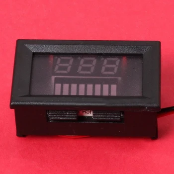 Индикатор емкости КИСЛОТНО-свинцового аккумулятора 12V Уровень заряда Светодиодный тестер Синий Вольтметр
