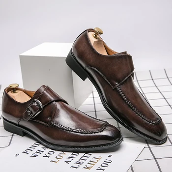 Итальянские модные мужские лоферы, официальная обувь высокого класса, мужская деловая обувь из натуральной кожи, Мягкая и удобная подошва