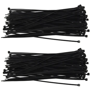 Качественные кабельные стяжки, кабельные стяжки / стяжки на молнии Цвет: черный Размер: 140 мм X 2,5 мм 200 шт.