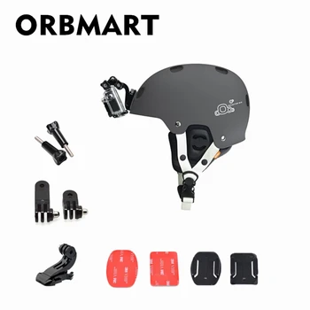 Комплект для переднего крепления шлема Orbmart с регулировкой Изогнутого клейкого кронштейна J-образной пряжки для спортивной камеры Gopro Hero 4 3 Xiaomi Yi