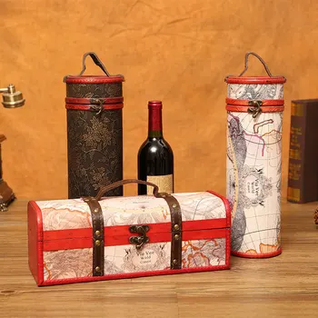 Коробка для хранения напитков Коробка для виноградного вина Подарочная коробка для Европейского красного вина Изысканная Деревянная Упаковочная Коробка коробка-органайзер