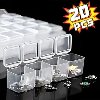 Креативные прозрачные квадратные коробки для хранения ювелирных изделий, портативные пластиковые Безопасные Высококачественные мини-витрины