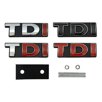 Металлическая Передняя Решетка Автомобиля TDI Логотип Значок Наклейки На Задний Багажник Для VW Golf 4 6 7 MK6 Polo Jetta Passat TDI Гриль Эмблема Аксессуары