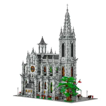 Модульный собор, Epic Cathedral с витражами Stainend 22007 шт. MOC