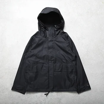 Мужские куртки Nanamica с капюшоном, японские осенние однотонные уличные ветрозащитные альпинистские водонепроницаемые повседневные пальто на молнии большого размера