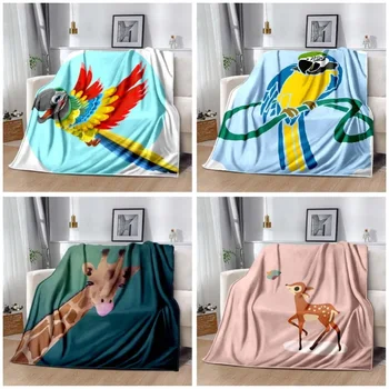 Мультяшное Милое Одеяло для Животных, Тонкое Одеяло, Индивидуальное Одеяло, одеяла для кроватей, Одеяло для кондиционирования воздуха, одеяло для пикника