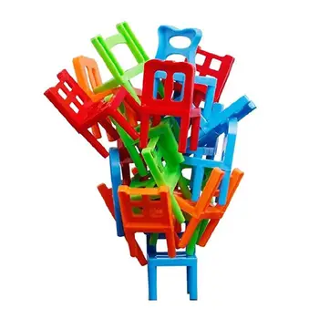 Набор игрушек для балансировки стульев, Реквизит для настольных игр, Обучающая игрушка для балансировки, Красочные Маленькие стулья, Штабелирующие Игровые игрушки, Игровой Реквизит