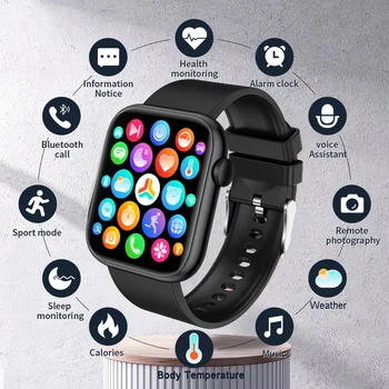 Новые Смарт-часы Для Xiaomi Huawei Samsung 1,85 дюймов Bluetooth Call Для мужчин 100 + Спортивных Режимов 2023 Умные Часы Для Женщин Поворотные клавиши + Коробка