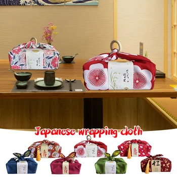 Носовой платок в японском стиле Фуросики, Оберточная ткань в традиционном японском стиле, Подарочная упаковочная ткань, полотенце для бенто