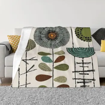 Орла Кили Современные скандинавские цветочные одеяла Orla Art середины века, Дышащее Мягкое Фланелевое одеяло Sprint, диван-кровать для дома