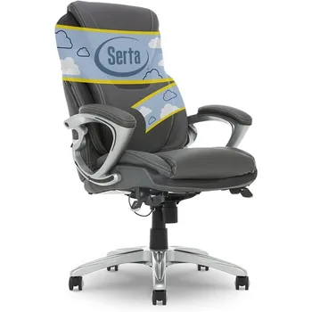 Офисное кресло для руководителей AIR Health and Wellness С высокой спинкой, эргономичное для поддержки поясницы, поворотное, из прочной кожи