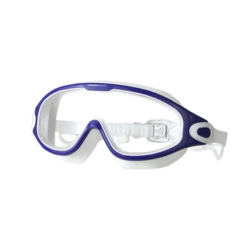 Очки для плавания для девочек и мальчиков в большой оправе, водонепроницаемые, противотуманные, HD Прозрачные очки для плавания для подростков