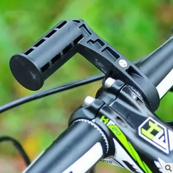 Пластиковый удлинитель руля, Прочный Многофункциональный черный держатель лампы, L-образный легкий удлинитель для велосипеда