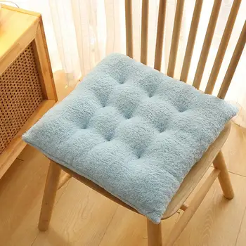 Подушка сиденья с полным наполнением, плюшевая подушка сиденья, сверхмягкая, защитная, теплая зимой для автокресла, офисного кресла, столовой, высокой высоты