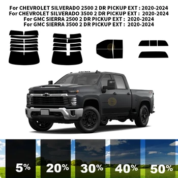 Предварительно Обработанная нанокерамика car UV Window Tint Kit Автомобильная Оконная Пленка Для CHEVROLET SILVERADO 3500 2 DR PICKUP EXT 2020-2024