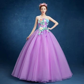 Пышные платья принцессы с 3D цветами из тюля, бальное платье с открытыми плечами, Кружевное платье Sweet Sixteen, Свадебные платья vestidos 16