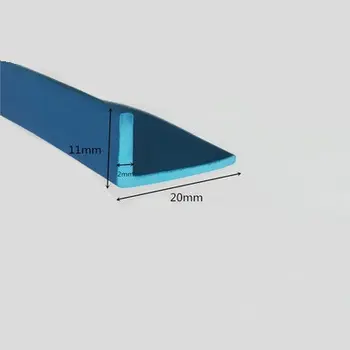 Резиновая уплотнительная L-образная прокладка 20x11x2 мм для стекла автомобильного шкафа, металлической деревянной панели, ограждающей кромки щита, синего цвета