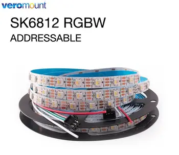 Светодиодная лента SK6812 RGBW Pixel 4 В 1 5050 Аналогичных WS2812B 30 60 144 светодиодов / м Индивидуальные Адресуемые Светодиодные фонари RGBWW IP20 65 67 DC5V