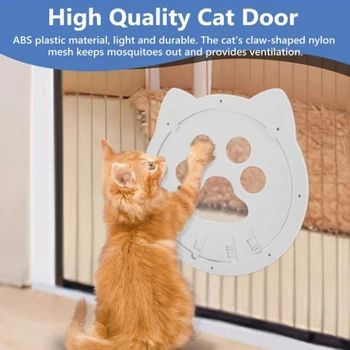 Сетчатая дверца для домашних животных, магнитная самозакрывающаяся дверца для маленьких собак и кошек с функцией блокировки сетчатой двери, окна и крыльца